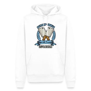 Scharf genug um sie flach zu legen Metzger - Männer Premium Bio Hoodie - Weiß - Vorne - Nico (187cm)