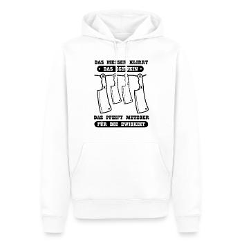 metzger für die ewigkeit - Männer Premium Bio Hoodie - Weiß - Vorne - Nico (187cm)