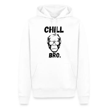 Chill Bro Affe mit Sonnenbrille Lustiges Outfit - Männer Premium Bio Hoodie - Weiß - Vorne - Nico (187cm)