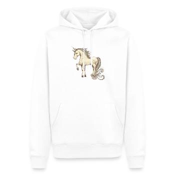 Licorne licorne - Sweat à capuche Premium bio Homme - blanc - Devant - Nico (187cm)