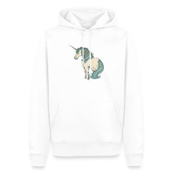 Licorne licorne - Sweat à capuche Premium bio Homme - blanc - Devant - Nico (187cm)