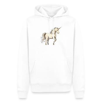 Licorne licorne - Sweat à capuche Premium bio Homme - blanc - Devant - Nico (187cm)