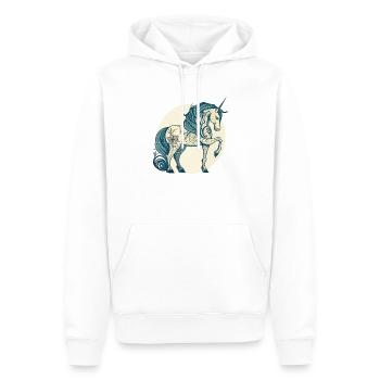 Licorne licorne - Sweat à capuche Premium bio Homme - blanc - Devant - Nico (187cm)