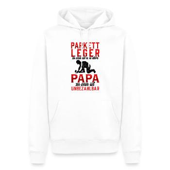Parkettleger sein ist eine Ehre Fußbodenleger - Männer Premium Bio Hoodie - Weiß - Vorne - Nico (187cm)