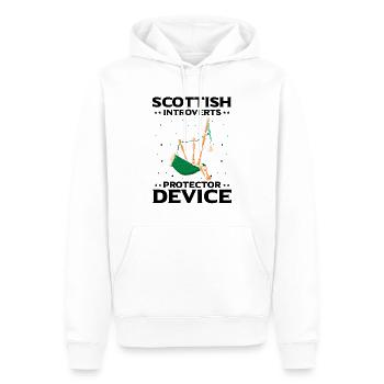 Scotsman Zitat für Dudelsackmusiker und Dudelsack - Männer Premium Bio Hoodie - Weiß - Vorne - Nico (187cm)