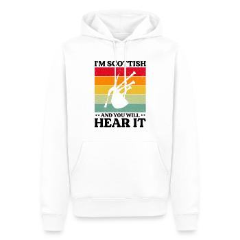 Conception de cornemuse pour Scotland Pride et cornemuse - Sweat à capuche Premium bio Homme - blanc - Devant - Nico (187cm)
