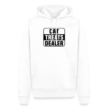 Concessionnaire de friandises pour chats - Sweat à capuche Premium bio Homme - blanc - Devant - Nico (187cm)