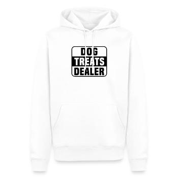 Revendeur de friandises pour chiens - Sweat à capuche Premium bio Homme - blanc - Devant - Nico (187cm)