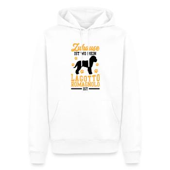 Lagotto Romagnolo ist Zuhause Wasserhund - Männer Premium Bio Hoodie - Weiß - Vorne - Nico (187cm)