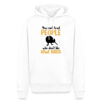 Kiwi Vogel nicht vertrauen Neuseeländischer Kiwi - Männer Premium Bio Hoodie - Weiß - Vorne - Nico (187cm)