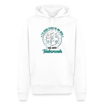 I'm Here Because we will talk about Taekwondo - Männer Premium Bio Hoodie - Weiß - Vorne - Nico (187cm)