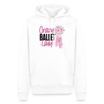 Ballet Danseuse Danse Ballerine - Sweat à capuche Premium bio Homme - blanc - Devant - Nico (187cm)
