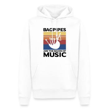 Citation de cornemuse pour les musiciens écossais et de cornemuse - Sweat à capuche Premium bio Homme - blanc - Devant - Nico (187cm)