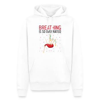 Citation de cornemuse pour les musiciens écossais et de cornemuse - Sweat à capuche Premium bio Homme - blanc - Devant - Nico (187cm)