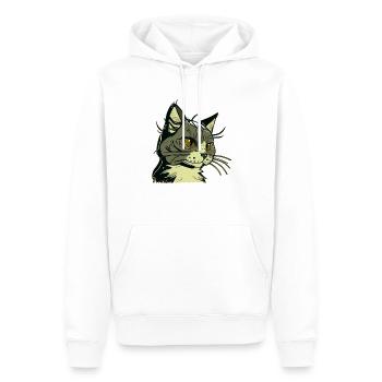 Katze im comic style - Männer Premium Bio Hoodie - Weiß - Vorne - Nico (187cm)