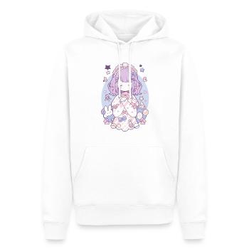 Mignon Kawaii Anime Otaku Girl Design Pastel - Sweat à capuche Premium bio Homme - blanc - Devant - Nico (187cm)