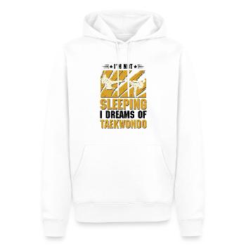 I'm not sleeping I dreams of Taekwond - Männer Premium Bio Hoodie - Weiß - Vorne - Nico (187cm)