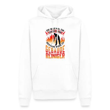 Gebäudereiniger war mal jung Fensterputzer - Männer Premium Bio Hoodie - Weiß - Vorne - Nico (187cm)