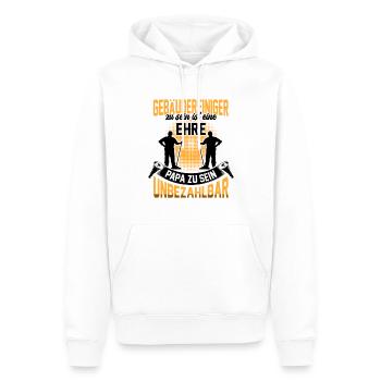 Gebäudereiniger sein ist eine Ehre Fensterputzer - Männer Premium Bio Hoodie - Weiß - Vorne - Nico (187cm)