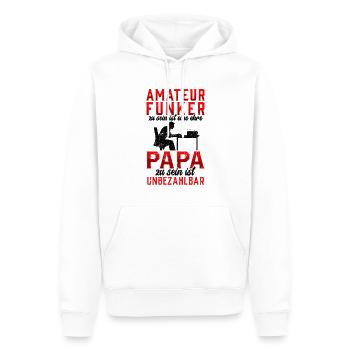 Amateurfunker ist unbezahlbar Hobbyfunker - Männer Premium Bio Hoodie - Weiß - Vorne - Nico (187cm)
