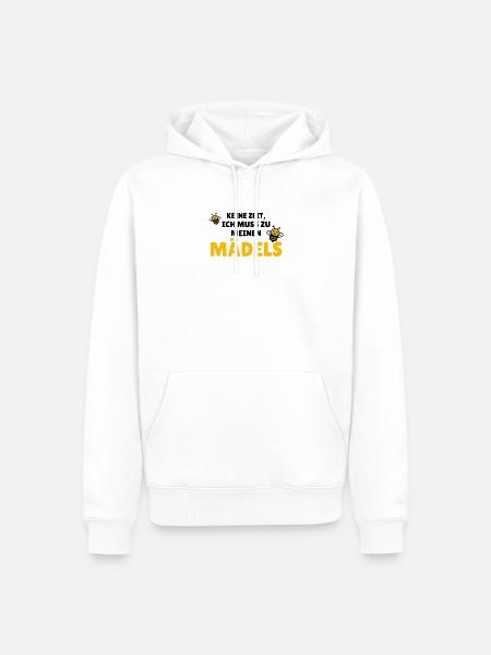 Keine Zeit, ich muss zu meinen Mädels - Männer Premium Bio Hoodie - Weiß