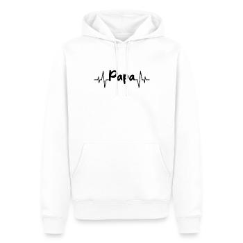 Battement de cœur de papa - Sweat à capuche Premium bio Homme - blanc - Devant - Nico (187cm)