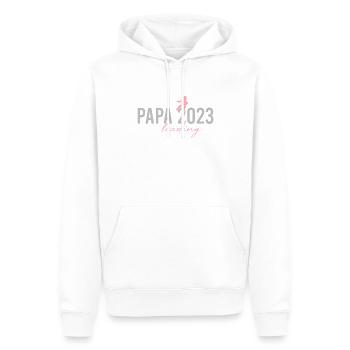 Papa 2023 chargement - Sweat à capuche Premium bio Homme - blanc - Devant - Nico (187cm)