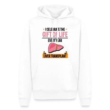 Celebrating the Gift of Life Liver Transplant - Männer Premium Bio Hoodie - Weiß - Vorne - Nico (187cm)