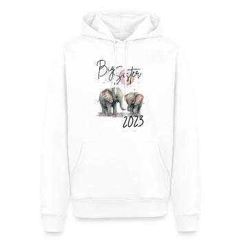 Big Sister 2023 Süße Elefanten mit Luftballon - Männer Premium Bio Hoodie - Weiß - Vorne - Nico (187cm)