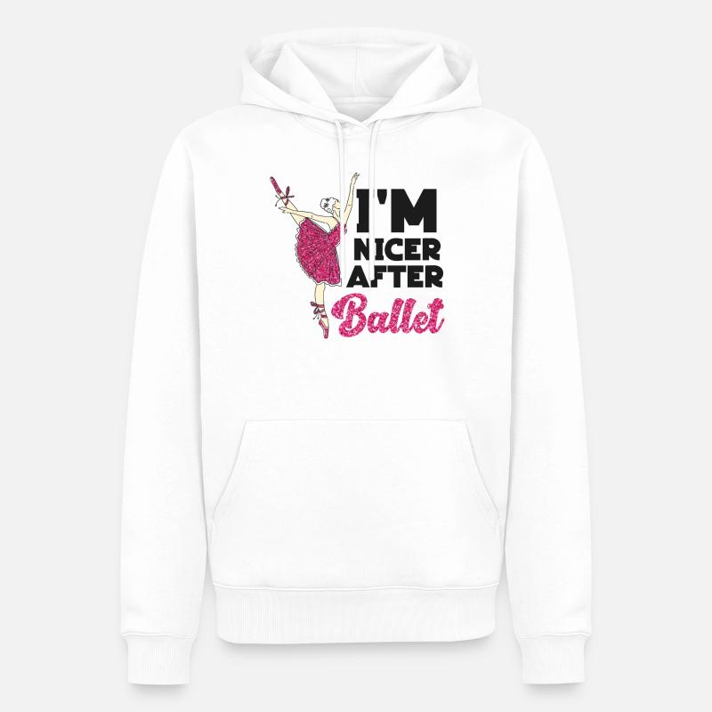 Ballet Danseuse Danse Ballerine - Sweat à capuche Premium bio Homme - blanc