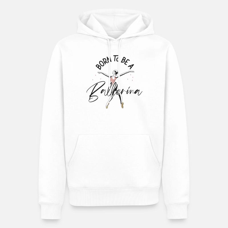 Ballet Danseuse Danse Ballerine - Sweat à capuche Premium bio Homme - blanc