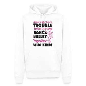 Ballet Danseuse Danse Ballerine - Sweat à capuche Premium bio Homme - blanc - Devant - Nico (187cm)