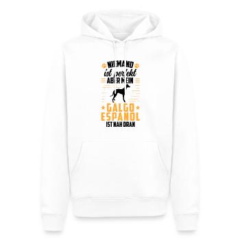 Galgo Espanol ist perfekt Spanischer Windhund - Männer Premium Bio Hoodie - Weiß - Vorne - Nico (187cm)