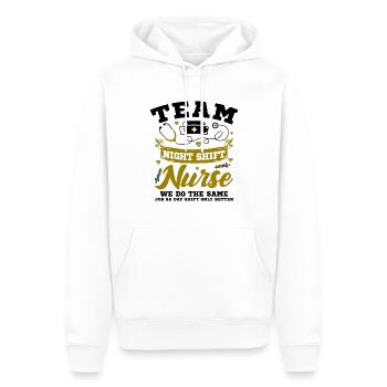 Team Night Shift Nurse - Männer Premium Bio Hoodie - Weiß - Vorne - Nico (187cm)