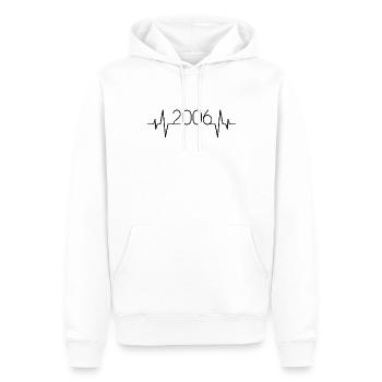 2006 Herzschlag - Männer Premium Bio Hoodie - Weiß - Vorne - Nico (187cm)