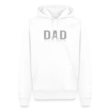 Mythe de la légende de papa - Sweat à capuche Premium bio Homme - blanc - Devant - Nico (187cm)