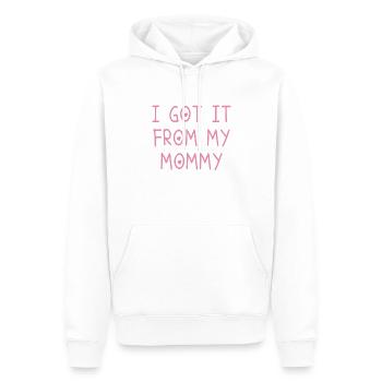 De Mama Gift - Sweat à capuche Premium bio Homme - blanc - Devant - Nico (187cm)
