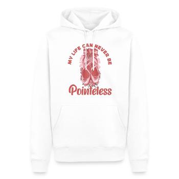 Ballet Danseuse Danse Ballerine - Sweat à capuche Premium bio Homme - blanc - Devant - Nico (187cm)