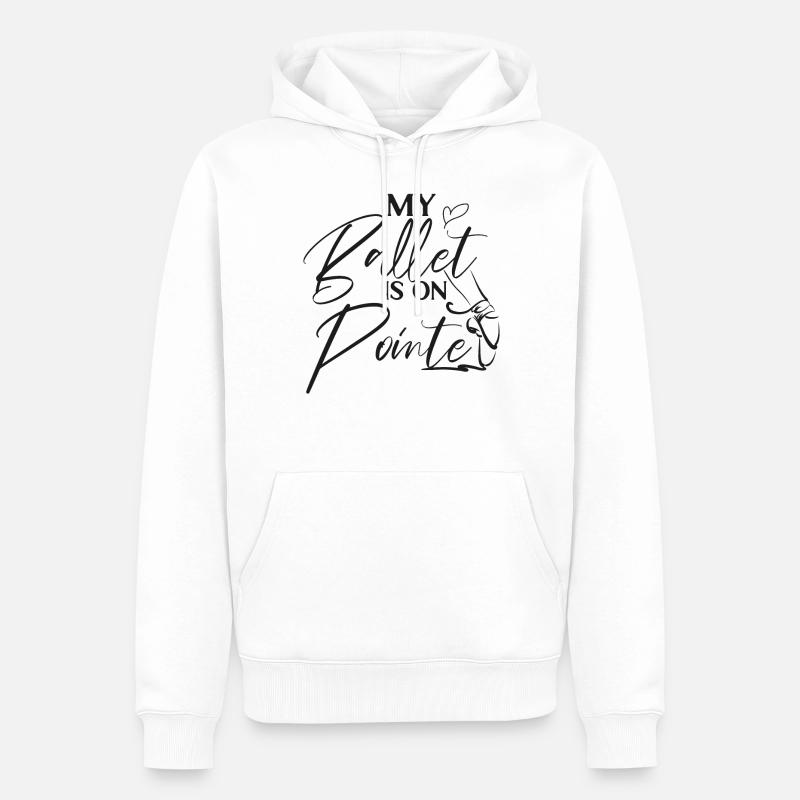 Ballet Danseuse Danse Ballerine - Sweat à capuche Premium bio Homme - blanc