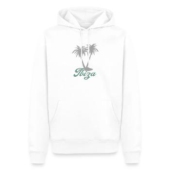Ibiza - Männer Premium Bio Hoodie - Weiß - Vorne - Nico (187cm)