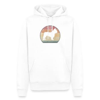 Retro French Bulldog Französische Bulldogge - Männer Premium Bio Hoodie - Weiß - Vorne - Nico (187cm)