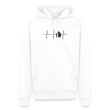 Orgel EKG Herzschlag - Männer Premium Bio Hoodie - Weiß - Vorne - Nico (187cm)