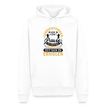 Gebäudereiniger machen keine Pause Fensterputzer - Männer Premium Bio Hoodie - Weiß - Vorne - Nico (187cm)