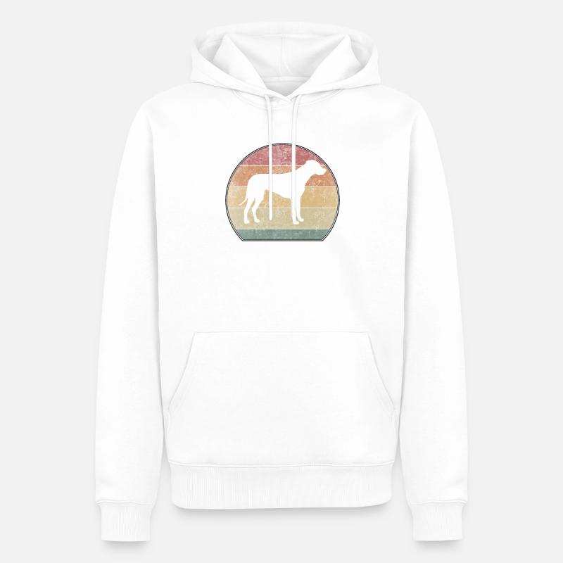 Rétro Rhodesian Ridgeback Sunset - Sweat à capuche Premium bio Homme - blanc