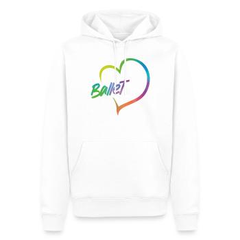Ballet Danseuse Danse Ballerine - Sweat à capuche Premium bio Homme - blanc - Devant - Nico (187cm)