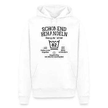 82. Geburtstag Schonend Behandeln 82 Teil Ist 82 - Männer Premium Bio Hoodie - Weiß - Vorne - Nico (187cm)