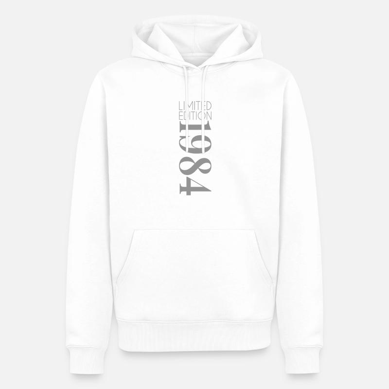 Édition limitée 1984 - Sweat à capuche Premium bio Homme - blanc