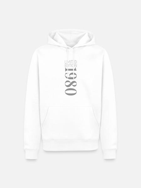 Limited Edition 1980 - Men’s Premium Organic Hoodie - white