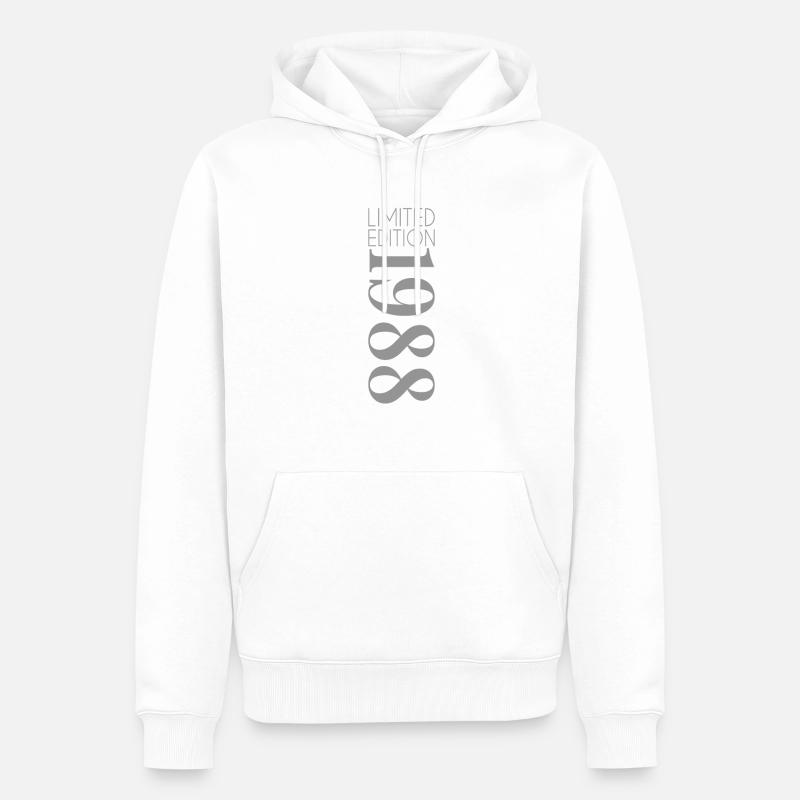 Édition limitée 1988 - Sweat à capuche Premium bio Homme - blanc