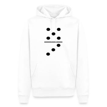 Domino Game Tile 5-3 - Funny Group Costume - Men’s Premium Organic Hoodie - white - Front - Nico (187cm)